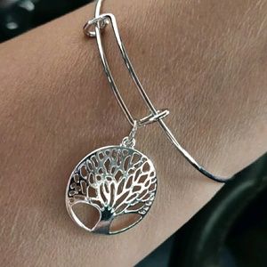 925 STERLING SILVER TREE OF LIFE BANGLE BRACELET